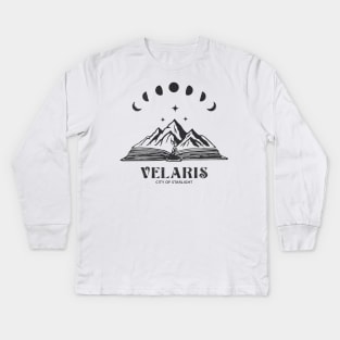 Velaris Moon Phase Kids Long Sleeve T-Shirt